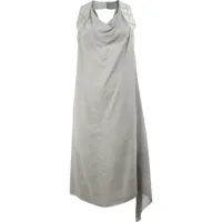 isaac sellam experience robe-débardeur drapée - gris