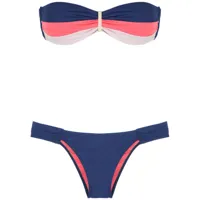 brigitte bandeau bikini set - bleu