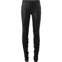 ilaria nistri pantalon skinny à design froncé - noir