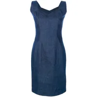 john galliano pre-owned robe courte à encolure coeur - bleu