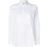 saint laurent chemise à plastron plissé - blanc