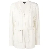 cashmere in love cashmere blend cable knit cardigan - blanc