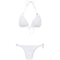 amir slama bikini with metallic details - blanc