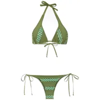 amir slama bikini à design épaulé - vert