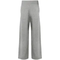 barrie pantalon évasé en maille - gris