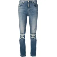 philipp plein distressed skinny jeans - bleu