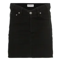 balenciaga minijupe en jean à taille asymétrique - noir