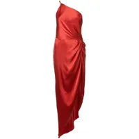 michelle mason robe longue à design noué - rouge