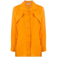 hermès pre-owned chemise à poches poitrine oversize - orange