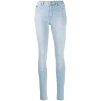 philipp plein jean skinny à taille haute - bleu