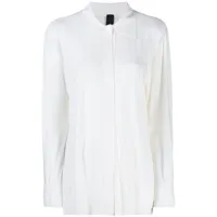 norma kamali chemise à boutonnière dissimulée - blanc