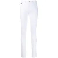 philipp plein jean skinny à taille haute - blanc