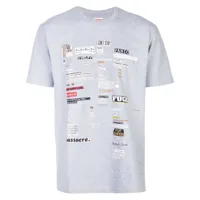 supreme t-shirt à imprimé graphique - gris