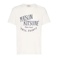 maison kitsuné t-shirt à logo imprimé - blanc