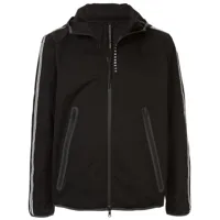 blackbarrett veste à capuche à logo imprimé - noir