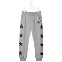philipp plein junior pantalon de jogging à patch étoile - gris