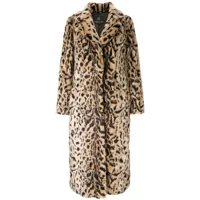 unreal fur manteau à motif léopard - marron
