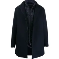 emporio armani manteau à design superposé - bleu