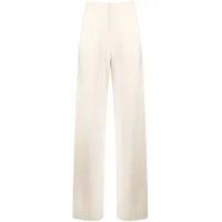 pringle of scotland pantalon ample en maille - blanc