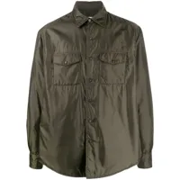 aspesi veste zippée à design multi-poches - vert