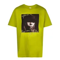 supreme t-shirt à patch photographique mary j. blige - vert