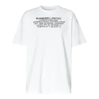 burberry t-shirt à détail de slogan - blanc