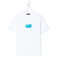 nº21 kids t-shirt à appliqué logo - blanc