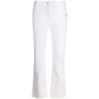 off-white jean à bords contrastants - blanc