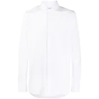 glanshirt chemise fil d'ecosse ajustée - blanc