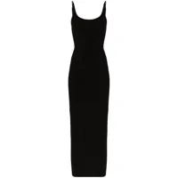 rabanne robe longue à design ajusté - noir