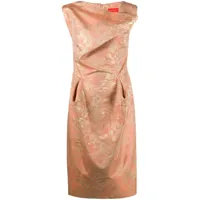 vivienne westwood pre-owned robe courte drapée à motif en jacquard - rose