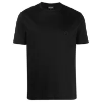 giorgio armani t-shirt à logo brodé - noir