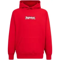 supreme hoodie à logo box bandana - rouge
