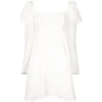 macgraw robe évasée à épaules structurées - blanc