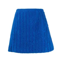 marco de vincenzo minijupe à design texturé - bleu