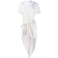 alexander wang robe mi-longue à design asymétrique - blanc
