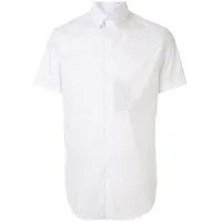 giorgio armani chemise ajustée à manches courtes - blanc