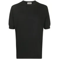 john smedley t-shirt à détails nervurés - noir