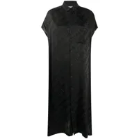 balenciaga robe-chemise à logo en jacquard - noir