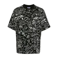 marcelo burlon county of milan t-shirt à imprimé abstrait - noir