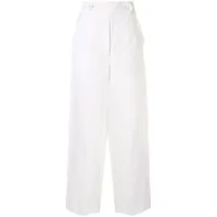 bambah pantalon ample à taille haute - blanc