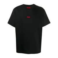 424 t-shirt à logo brodé - noir