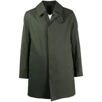 mackintosh manteau cambridge à simple boutonnage - vert