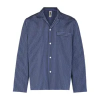 tekla chemise de pyjama en coton biologique - bleu