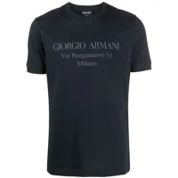 giorgio armani t-shirt à logo imprimé - bleu