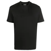 giorgio armani t-shirt à logo brodé - noir