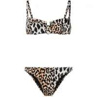 reina olga bikini brigitte à motif léopard - noir