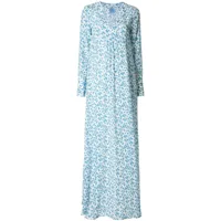 macgraw robe longue à fleurs - bleu