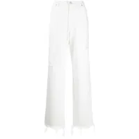 natasha zinko jean ample à taille haute - blanc