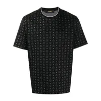 mcm t-shirt à motif monogrammé - noir